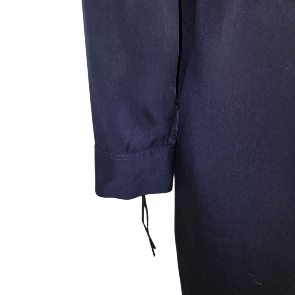 Theory Jullitah R2 Shirt Shift Dress Navy Lightweight Tencel Sz12 - Picture 7 of 11